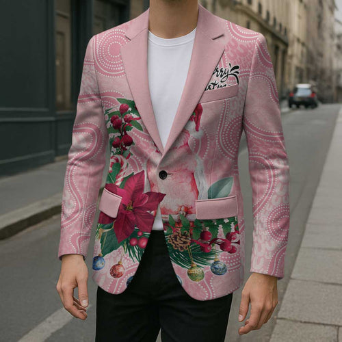 Watercolor Pink Galah Flowers Blazer Australia Christmas Vibes - Aussie Hoodie