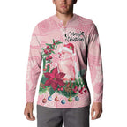 Watercolor Pink Galah Flowers Button Sweatshirt Australia Christmas Vibes - Aussie Hoodie
