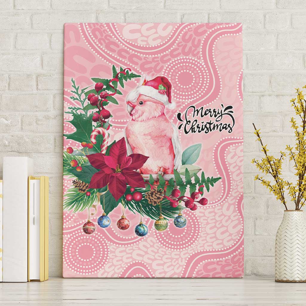 Watercolor Pink Galah Flowers Canvas Wall Art Australia Christmas Vibes - Aussie Hoodie