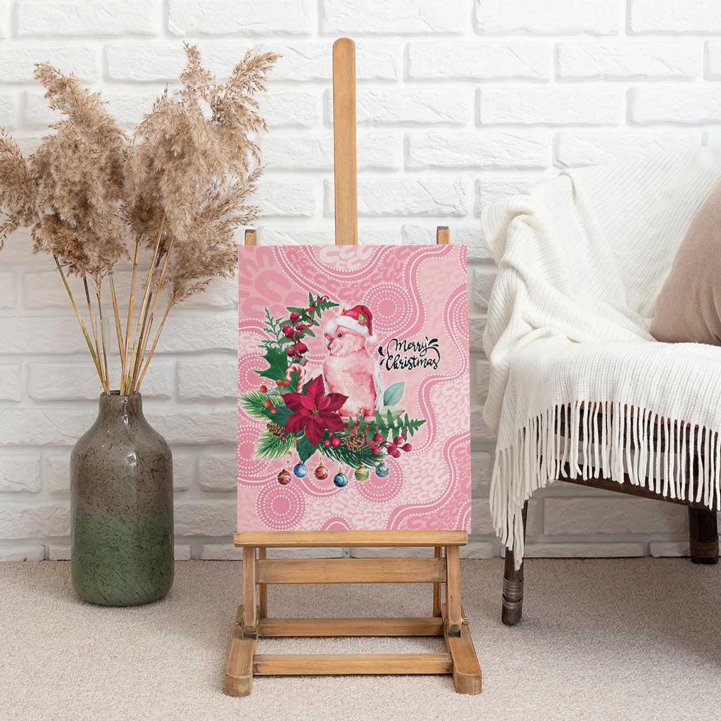 Watercolor Pink Galah Flowers Canvas Wall Art Australia Christmas Vibes - Aussie Hoodie