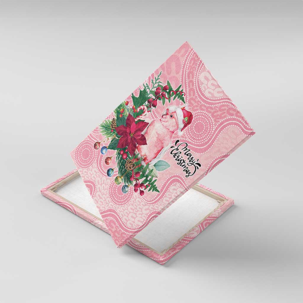 Watercolor Pink Galah Flowers Canvas Wall Art Australia Christmas Vibes - Aussie Hoodie