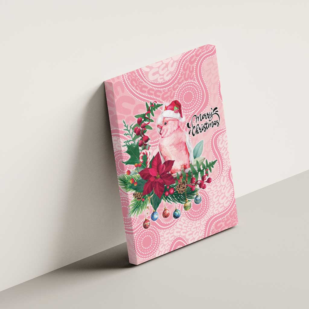 Watercolor Pink Galah Flowers Canvas Wall Art Australia Christmas Vibes - Aussie Hoodie