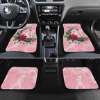 Watercolor Pink Galah Flowers Car Mats Australia Christmas Vibes - Aussie Hoodie
