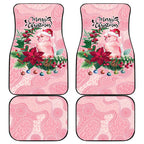 Watercolor Pink Galah Flowers Car Mats Australia Christmas Vibes - Aussie Hoodie