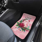 Watercolor Pink Galah Flowers Car Mats Australia Christmas Vibes - Aussie Hoodie