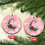 Watercolor Pink Galah Flowers Ceramic Ornament Australia Christmas Vibes - Aussie Hoodie