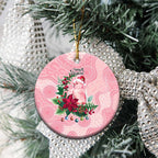 Watercolor Pink Galah Flowers Ceramic Ornament Australia Christmas Vibes - Aussie Hoodie