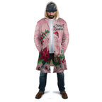 Watercolor Pink Galah Flowers Cloak Australia Christmas Vibes - Aussie Hoodie