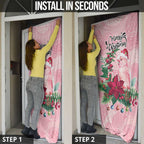 Watercolor Pink Galah Flowers Door Cover Australia Christmas Vibes - Aussie Hoodie