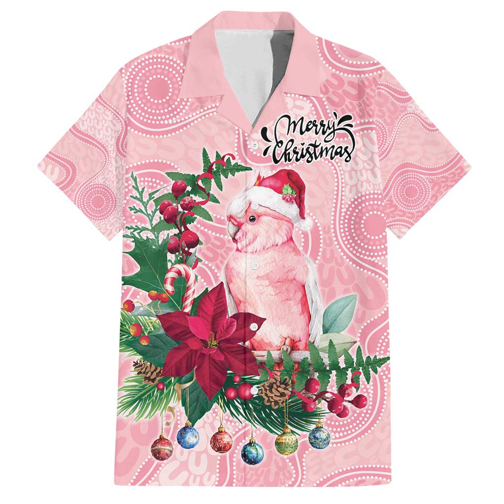 Watercolor Pink Galah Flowers Family Matching Off Shoulder Maxi Dress and Hawaiian Shirt Australia Christmas Vibes - Aussie Hoodie