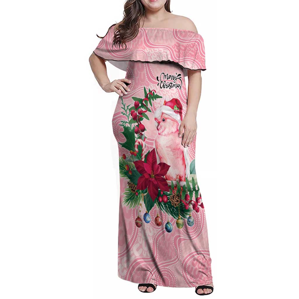 Watercolor Pink Galah Flowers Family Matching Off Shoulder Maxi Dress and Hawaiian Shirt Australia Christmas Vibes - Aussie Hoodie