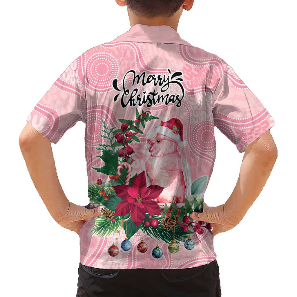 Watercolor Pink Galah Flowers Family Matching Off Shoulder Short Dress and Hawaiian Shirt Australia Christmas Vibes - Aussie Hoodie