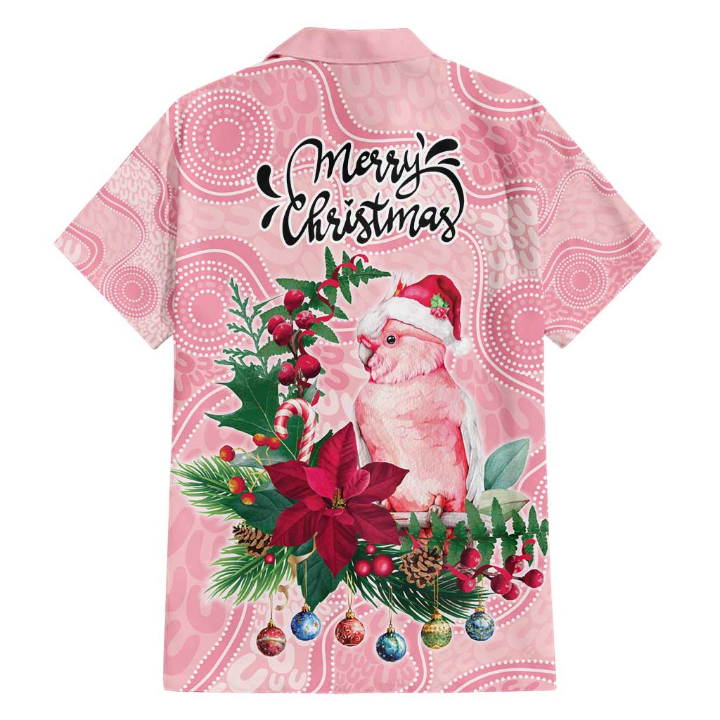 Watercolor Pink Galah Flowers Family Matching Short Sleeve Bodycon Dress and Hawaiian Shirt Australia Christmas Vibes - Aussie Hoodie