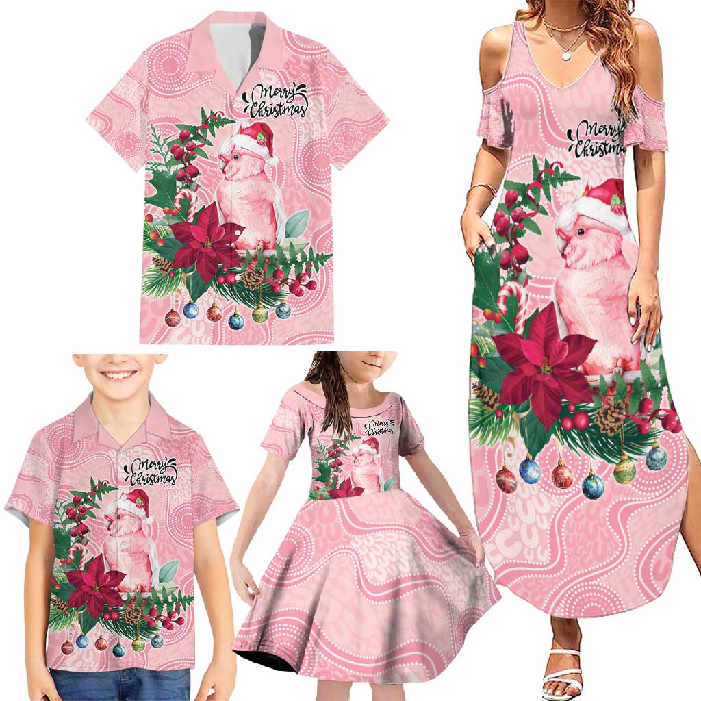 Watercolor Pink Galah Flowers Family Matching Summer Maxi Dress and Hawaiian Shirt Australia Christmas Vibes - Aussie Hoodie