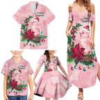 Watercolor Pink Galah Flowers Family Matching Summer Maxi Dress and Hawaiian Shirt Australia Christmas Vibes - Aussie Hoodie