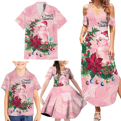 Watercolor Pink Galah Flowers Family Matching Summer Maxi Dress and Hawaiian Shirt Australia Christmas Vibes - Aussie Hoodie