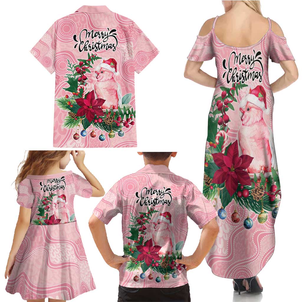 Watercolor Pink Galah Flowers Family Matching Summer Maxi Dress and Hawaiian Shirt Australia Christmas Vibes - Aussie Hoodie