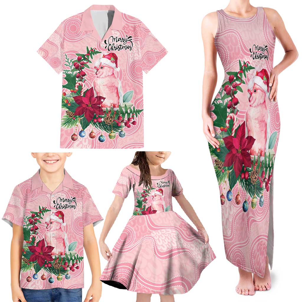 Watercolor Pink Galah Flowers Family Matching Tank Maxi Dress and Hawaiian Shirt Australia Christmas Vibes - Aussie Hoodie