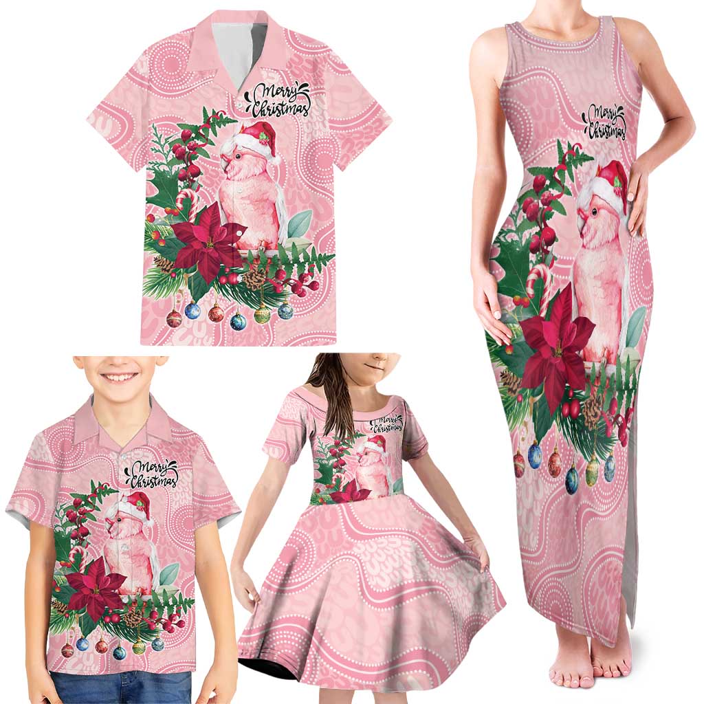 Watercolor Pink Galah Flowers Family Matching Tank Maxi Dress and Hawaiian Shirt Australia Christmas Vibes - Aussie Hoodie
