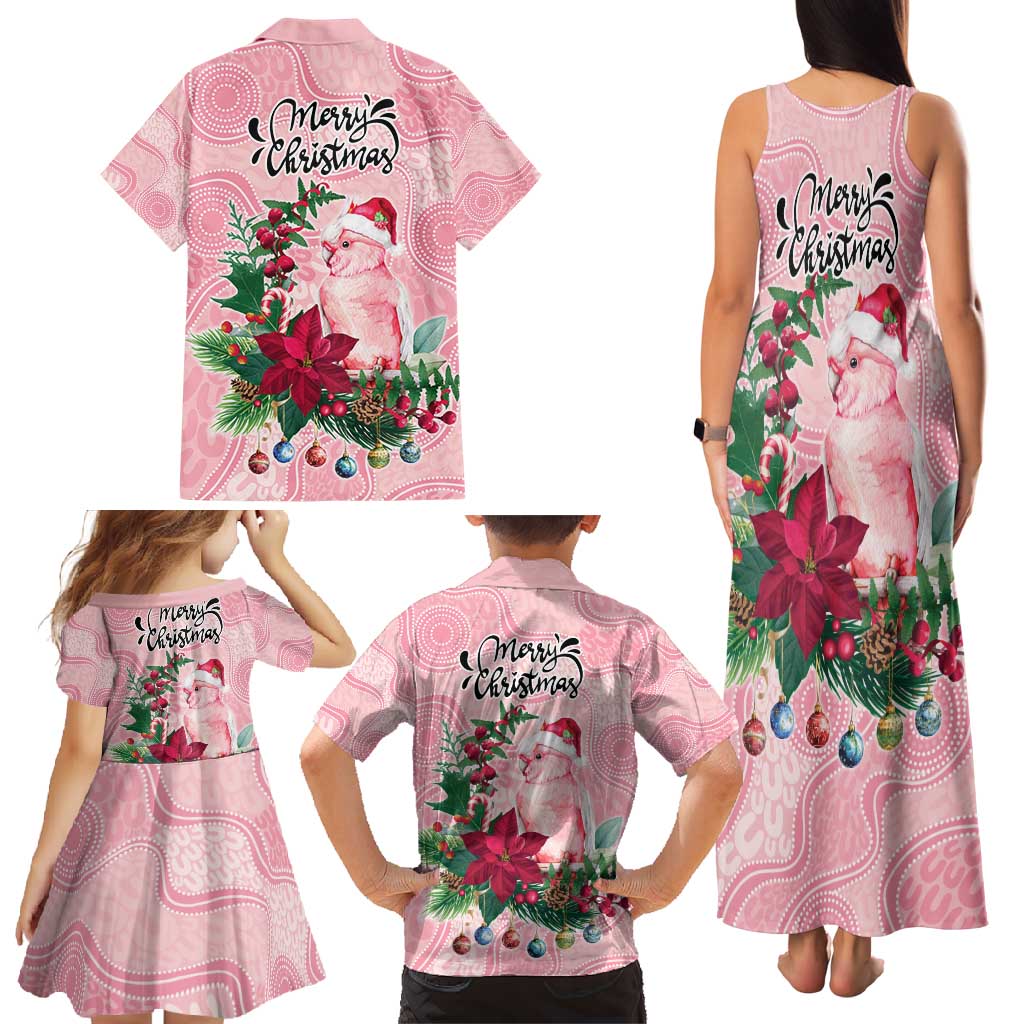 Watercolor Pink Galah Flowers Family Matching Tank Maxi Dress and Hawaiian Shirt Australia Christmas Vibes - Aussie Hoodie