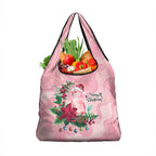 Watercolor Pink Galah Flowers Grocery Bag Australia Christmas Vibes - Aussie Hoodie