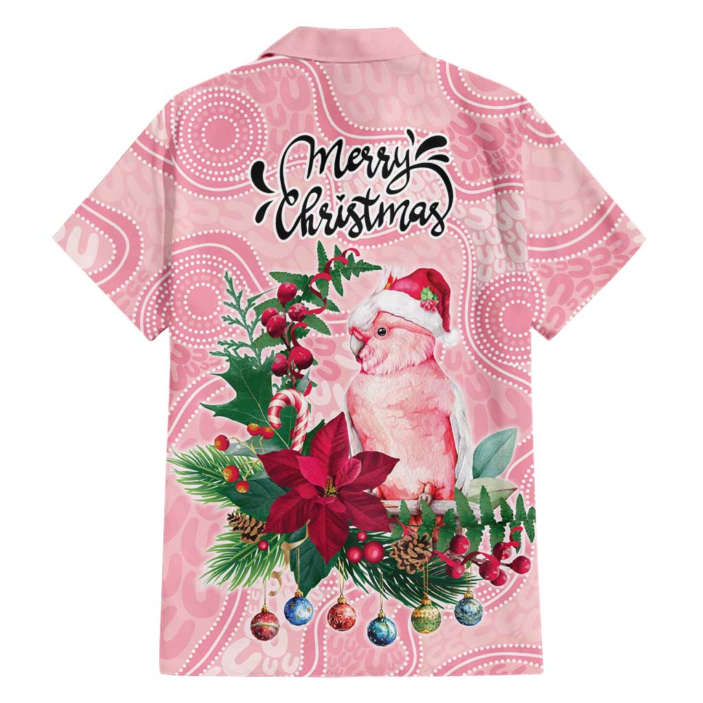 Watercolor Pink Galah Flowers Hawaiian Shirt Australia Christmas Vibes - Aussie Hoodie