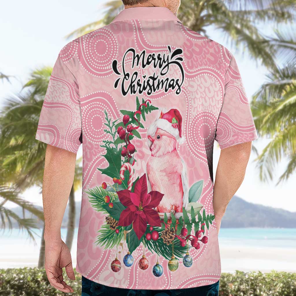 Watercolor Pink Galah Flowers Hawaiian Shirt Australia Christmas Vibes - Aussie Hoodie