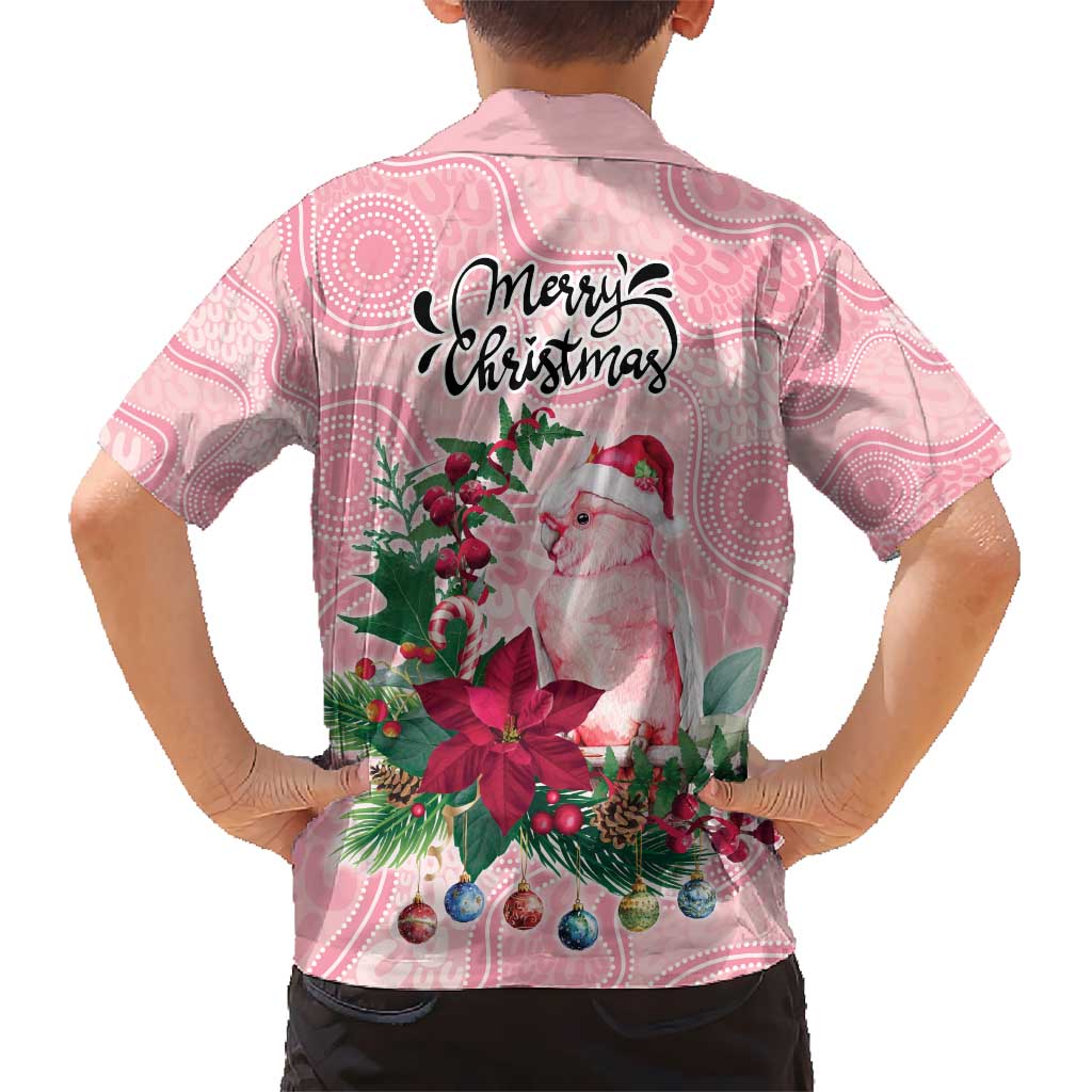 Watercolor Pink Galah Flowers Hawaiian Shirt Australia Christmas Vibes - Aussie Hoodie