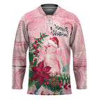 Watercolor Pink Galah Flowers Hockey Jersey Australia Christmas Vibes - Aussie Hoodie