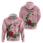 Watercolor Pink Galah Flowers Hoodie Australia Christmas Vibes - Aussie Hoodie