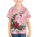 Watercolor Pink Galah Flowers Kid Hawaiian Shirt Australia Christmas Vibes - Aussie Hoodie