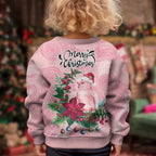 Watercolor Pink Galah Flowers Kid Ugly Christmas Sweater Australia Christmas Vibes - Aussie Hoodie