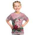 Watercolor Pink Galah Flowers Kid T Shirt Australia Christmas Vibes - Aussie Hoodie