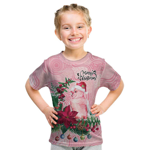 Watercolor Pink Galah Flowers Kid T Shirt Australia Christmas Vibes - Aussie Hoodie