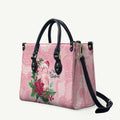Watercolor Pink Galah Flowers Leather Bag Australia Christmas Vibes - Aussie Hoodie