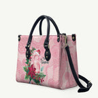 Watercolor Pink Galah Flowers Leather Bag Australia Christmas Vibes - Aussie Hoodie