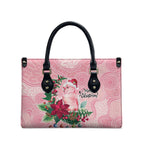 Watercolor Pink Galah Flowers Leather Bag Australia Christmas Vibes - Aussie Hoodie
