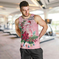 Watercolor Pink Galah Flowers Men Tank Top Australia Christmas Vibes - Aussie Hoodie