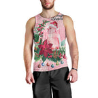 Watercolor Pink Galah Flowers Men Tank Top Australia Christmas Vibes - Aussie Hoodie