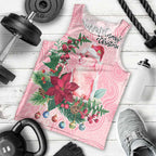 Watercolor Pink Galah Flowers Men Tank Top Australia Christmas Vibes - Aussie Hoodie