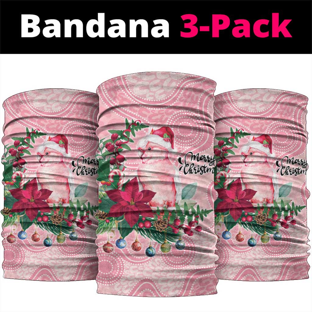 Watercolor Pink Galah Flowers Neck Gaiter Australia Christmas Vibes - Aussie Hoodie