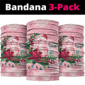 Watercolor Pink Galah Flowers Neck Gaiter Australia Christmas Vibes - Aussie Hoodie
