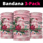 Watercolor Pink Galah Flowers Neck Gaiter Australia Christmas Vibes - Aussie Hoodie