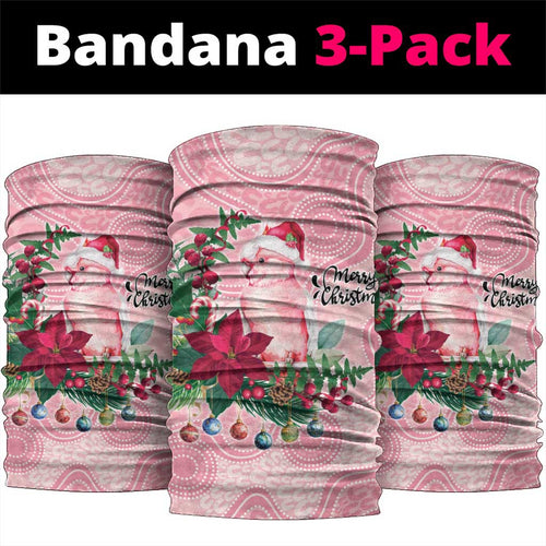 Watercolor Pink Galah Flowers Neck Gaiter Australia Christmas Vibes - Aussie Hoodie