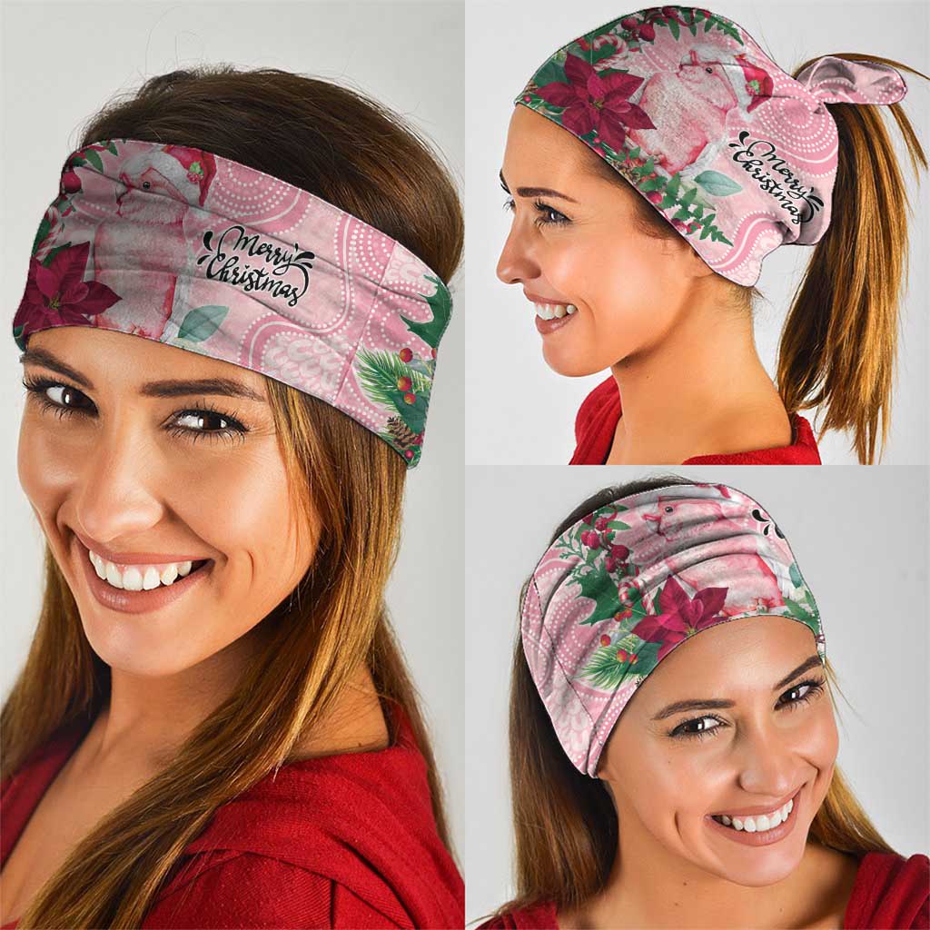 Watercolor Pink Galah Flowers Neck Gaiter Australia Christmas Vibes - Aussie Hoodie