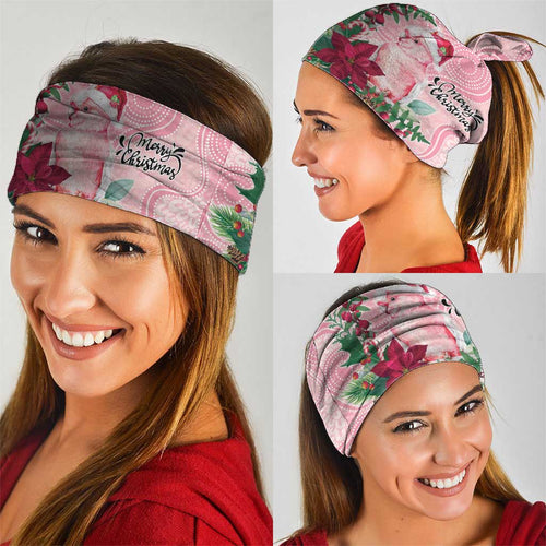 Watercolor Pink Galah Flowers Neck Gaiter Australia Christmas Vibes - Aussie Hoodie