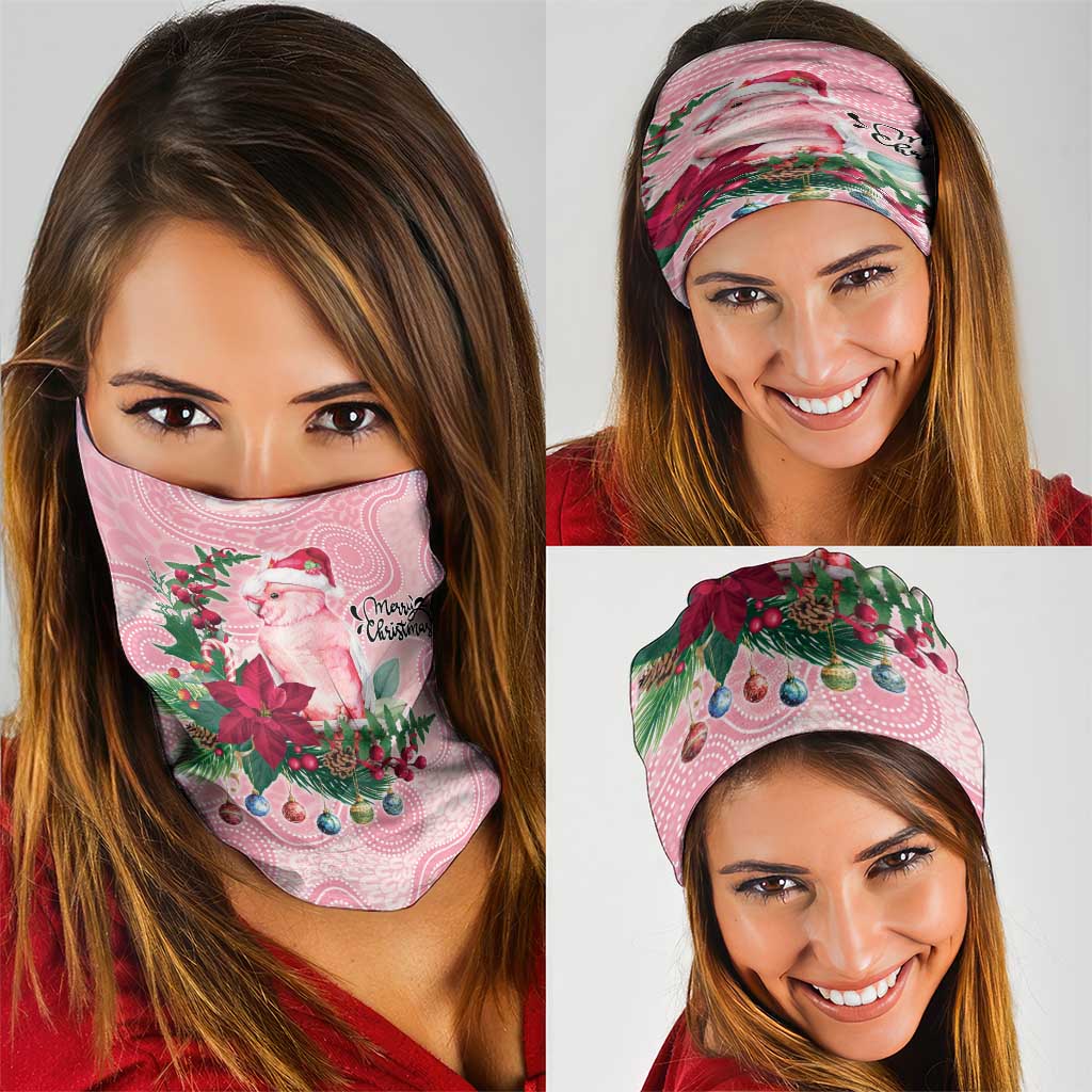 Watercolor Pink Galah Flowers Neck Gaiter Australia Christmas Vibes - Aussie Hoodie