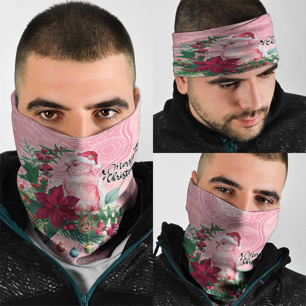 Watercolor Pink Galah Flowers Neck Gaiter Australia Christmas Vibes - Aussie Hoodie