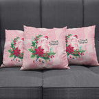 Watercolor Pink Galah Flowers Pillow Cover Australia Christmas Vibes - Aussie Hoodie
