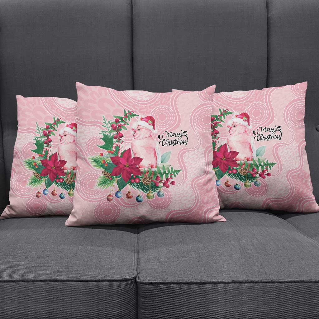 Watercolor Pink Galah Flowers Pillow Cover Australia Christmas Vibes - Aussie Hoodie